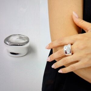Jenny Bird Size 8 Viviana Silver Ring